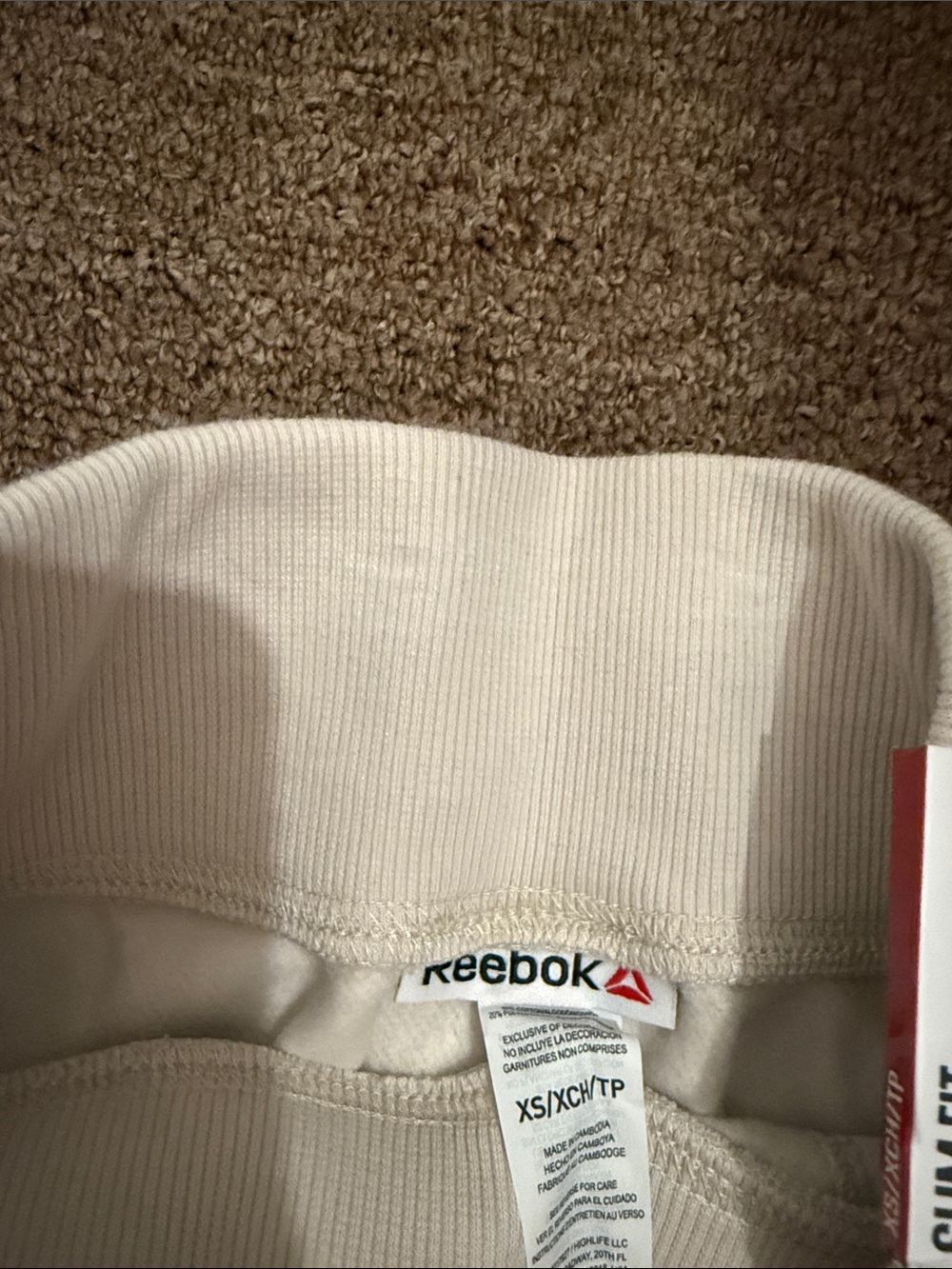 Reebok Cream Drawstring Mini Skirt - Picture 3 of 3